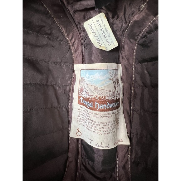 Vtg Donegal Handwoven Tweed Fedora Walking Hat Gray Size 7 1/4 Ireland Wool - Picture 5 of 5